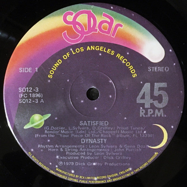 Dynasty : Satisfied (12")