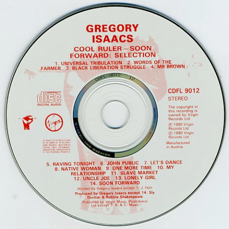 Gregory Isaacs : Cool Ruler - Soon Forward - Selection (CD, Comp, RM)