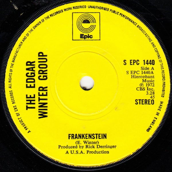 The Edgar Winter Group : Frankenstein (7", Single)