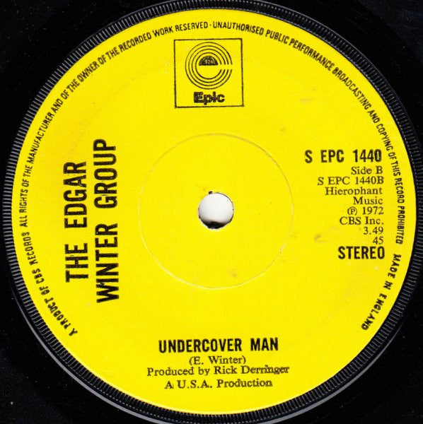 The Edgar Winter Group : Frankenstein (7", Single)