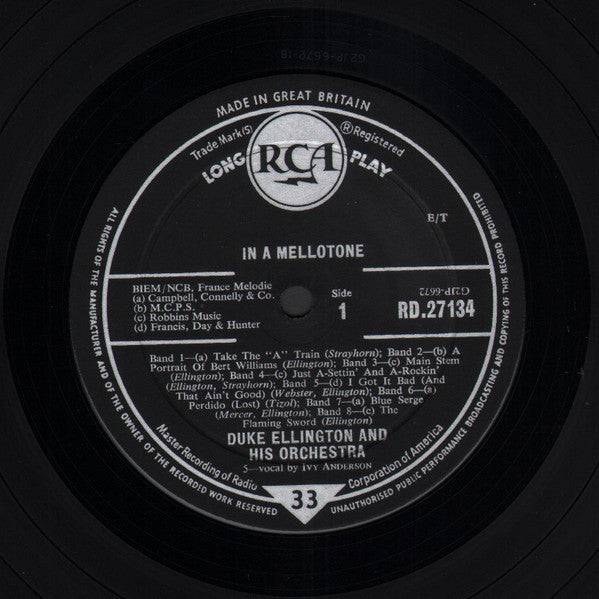 Duke Ellington And His Orchestra : In A Mellotone (LP, Comp)