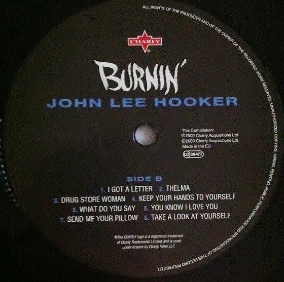 John Lee Hooker : Burnin' (LP, Album, RE, Bon)