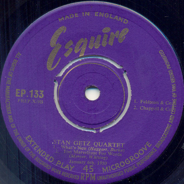 Stan Getz : In Retrospect (7", EP, Mic)