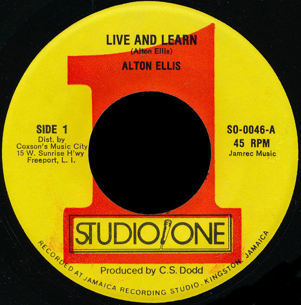 Alton Ellis / The Soul Vendors : Live And Learn (7")
