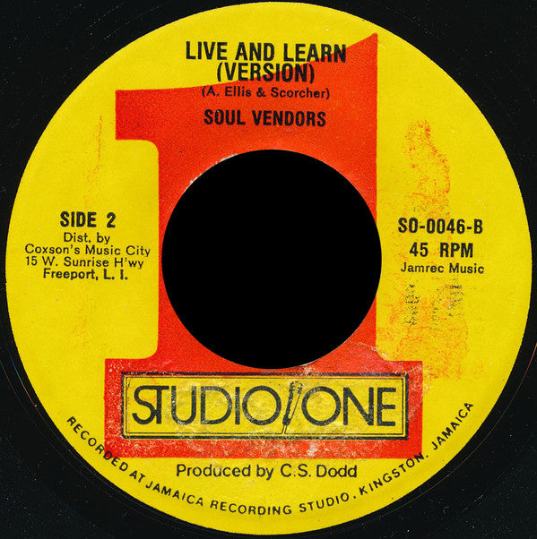 Alton Ellis / The Soul Vendors : Live And Learn (7")