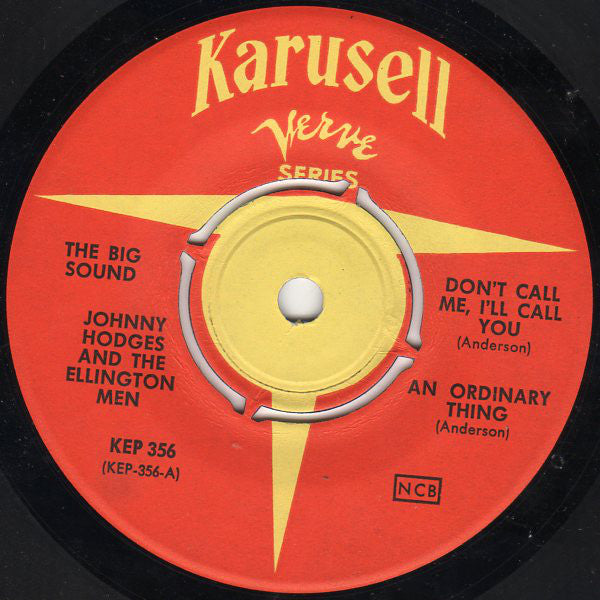 Johnny Hodges And The Ellington Men* : The Big Sound (7", EP)