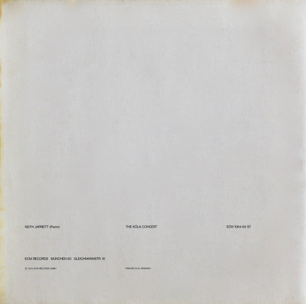 Keith Jarrett : The Köln Concert (2xLP, Album, RE)