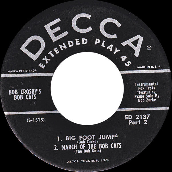 Bob Crosby And The Bob Cats : Bob Crosby's Bobcats Part 2 (7", EP)