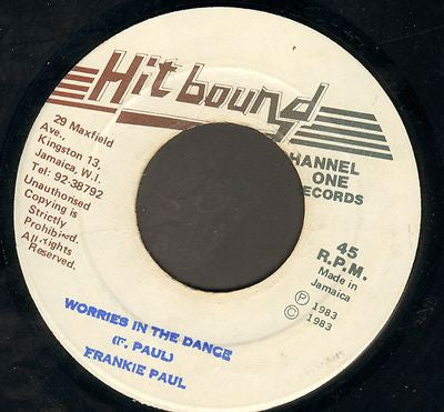 Frankie Paul : Worries In The Dance (7")