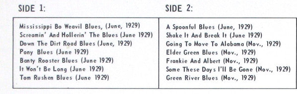 Charley Patton : Founder Of The Delta Blues 1929-1934 (2xLP, Comp, RE, RP, Gat)