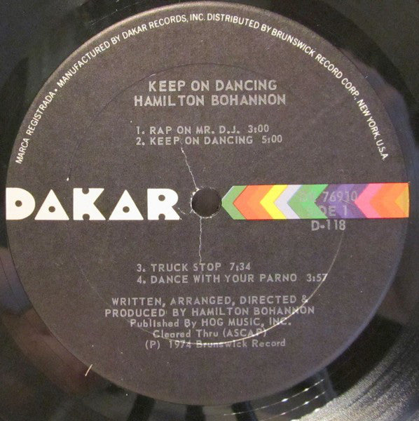 Hamilton Bohannon : Keep On Dancin' (LP, Album)