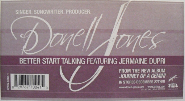 Donell Jones : Better Start Talking (12")