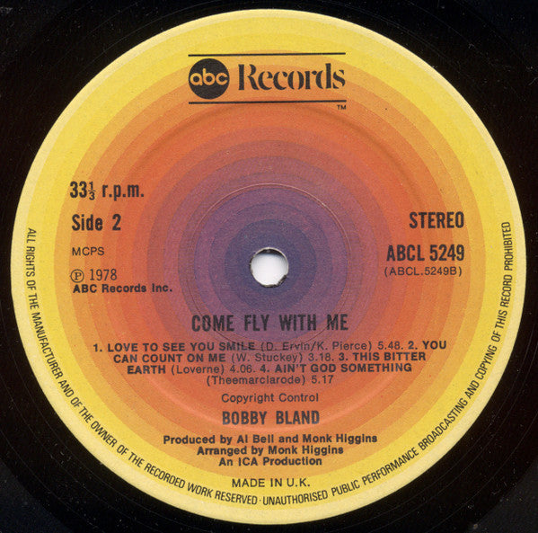 Bobby Bland : Come Fly With Me (LP, Album)