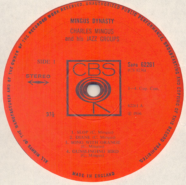 Charles Mingus And His Jazz Group : Mingus Dynasty (LP, Album, RE)