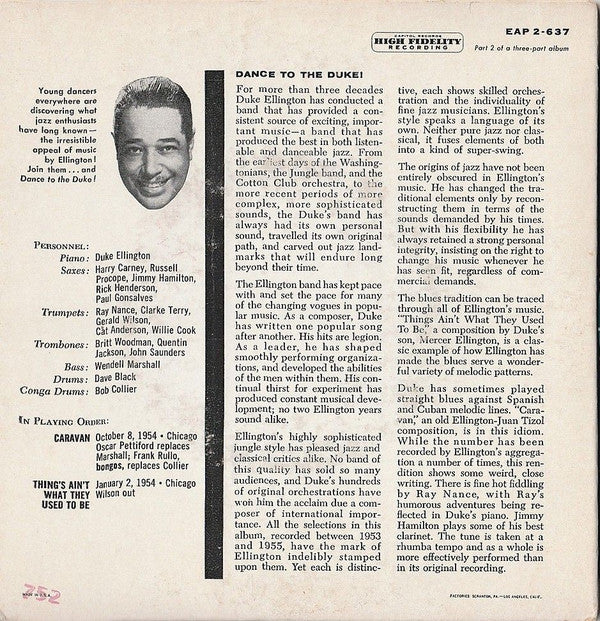 Duke Ellington And His Famous Orchestra* : Dance To The Duke! Part 2 (7")