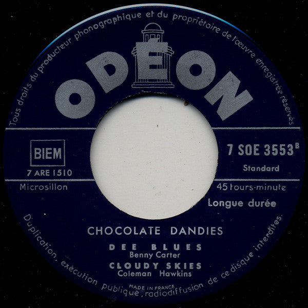 The Chocolate Dandies : Goodbye Blues / Bugle Call Rag / Dee Blues / Cloudy Skies (7", EP)