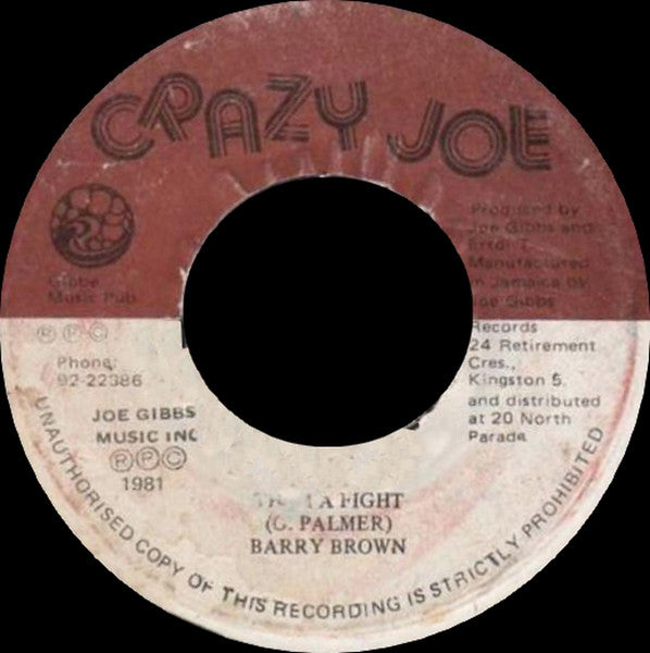Barry Brown / Joe Gibbs & The Professionals : Dem A Fight / Fight Back (7")