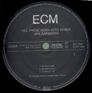 Jan Garbarek : All Those Born With Wings (LP, Album)
