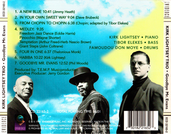 Kirk Lightsey Trio : Goodbye Mr. Evans (CD, Album)