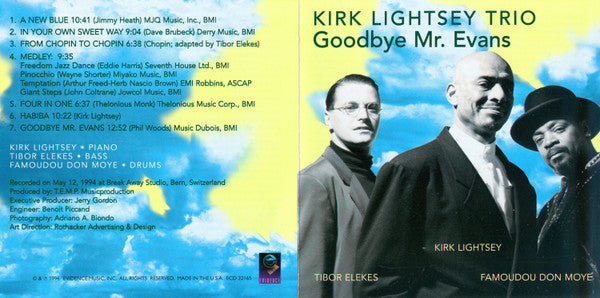 Kirk Lightsey Trio : Goodbye Mr. Evans (CD, Album)