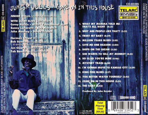 Junior Wells : Come On In This House (CD, Album)