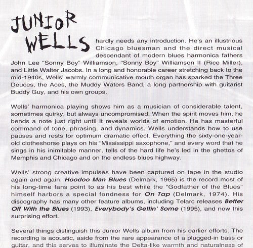 Junior Wells : Come On In This House (CD, Album)