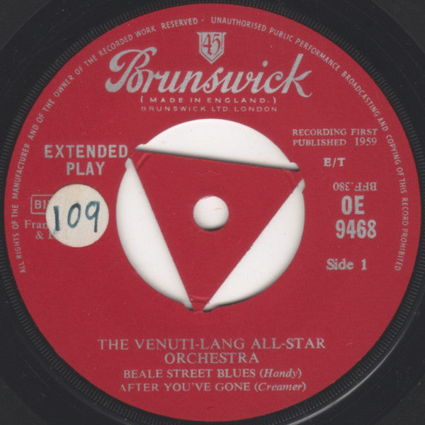 Eddie Lang-Joe Venuti And Their All Star Orchestra : The Venuti-Lang All-Star Orchestra (7", EP)