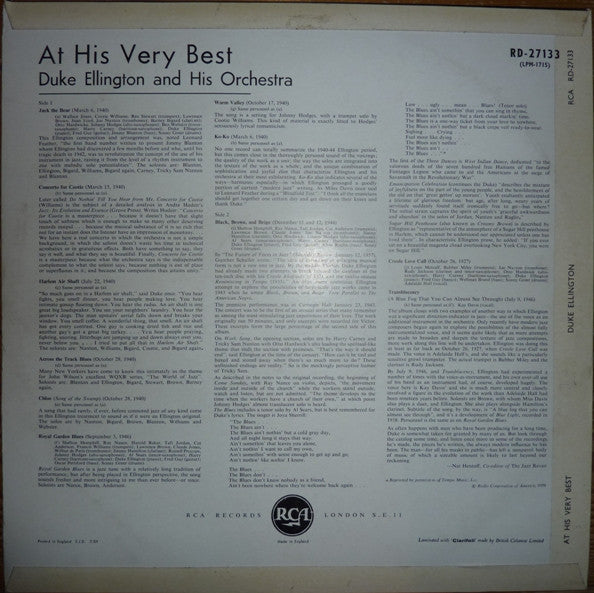 Duke Ellington And His Orchestra : At His Very Best (LP, Album, Comp)