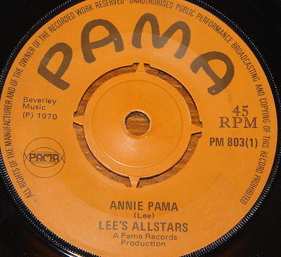 The Bunny Lee Allstars : Annie Pama / Mr Magoo (7")