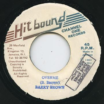 Barry Brown : Over Me (7")