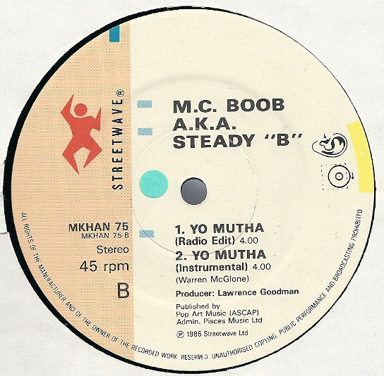 MC Boob A.K.A. Steady B : Bring The Beat Back / Yo Mutha (12")