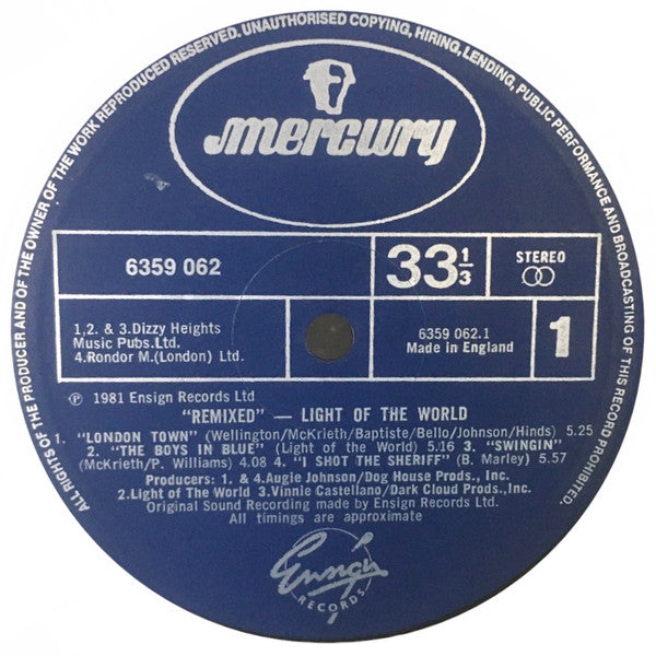 Light Of The World : Remixed (LP, Album)