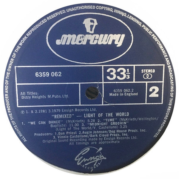Light Of The World : Remixed (LP, Album)
