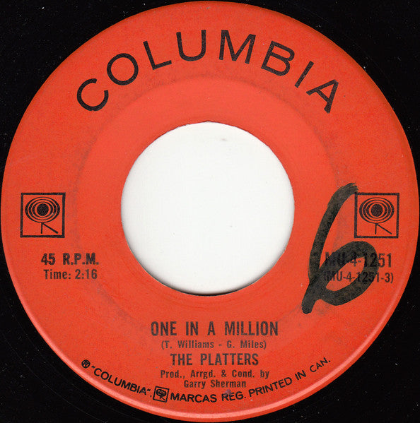 The Platters : Washed Ashore (On A Lonely Island In The Sea) (7")