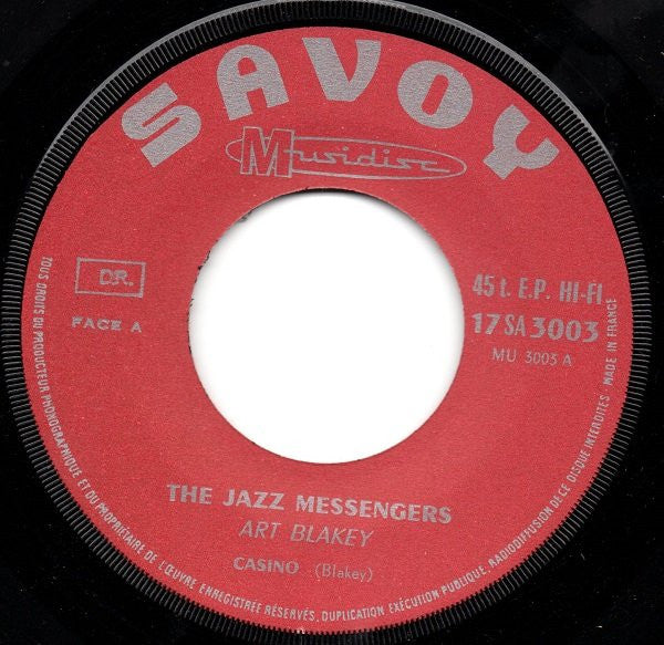 Art Blakey, Art Blakey & The Jazz Messengers : Jazz Masters (7", EP)