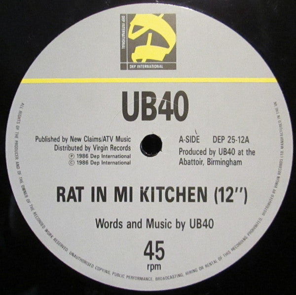 UB40 : Rat In Mi Kitchen (12", Single)