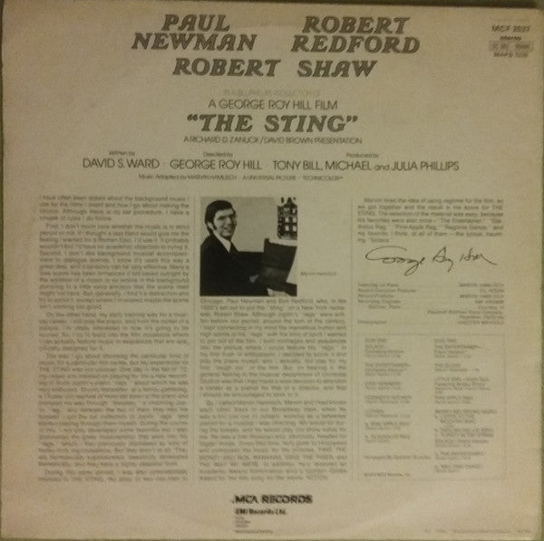 Marvin Hamlisch : The Sting (Original Motion Picture Soundtrack) (LP, Album)