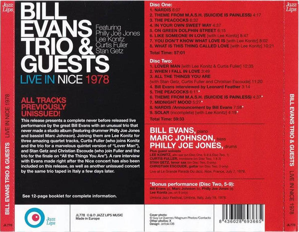 The Bill Evans Trio & Guests : Live In Nice 1978 (2xCD, Unofficial)