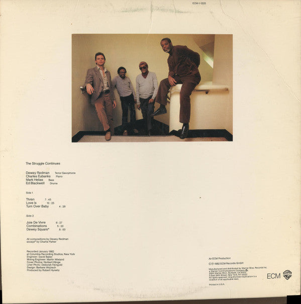 Dewey Redman Quartet : The Struggle Continues (LP, Album)