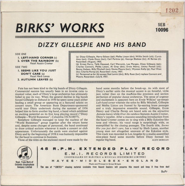 Dizzy Gillespie Big Band : Birks Works (7")