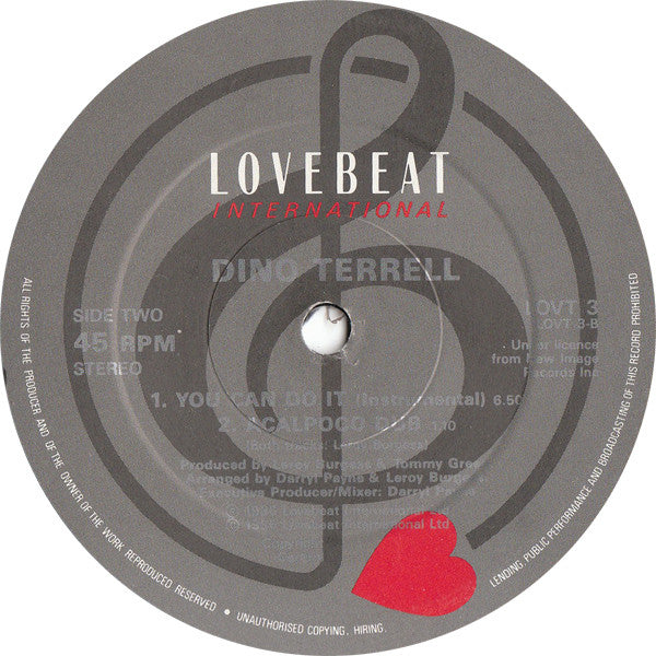 Dino Terrell : You Can Do It (It's So Easy) (12")