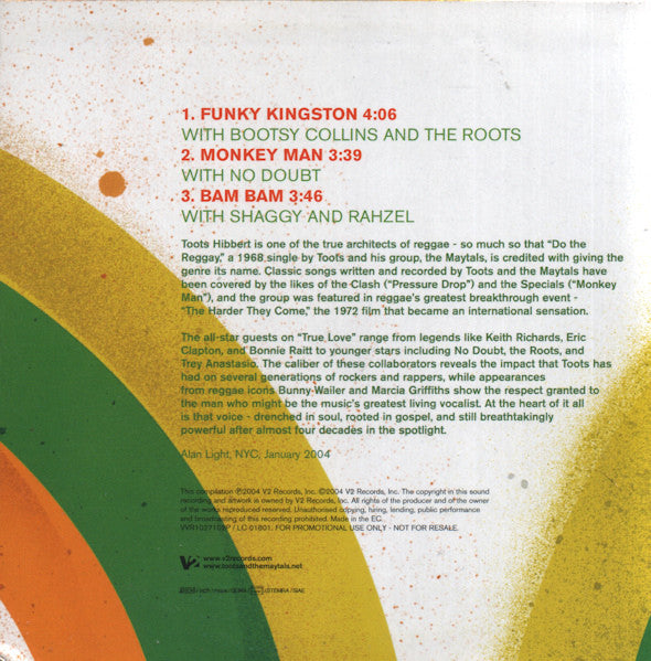 Toots And The Maytals* : True Love (CD, Promo, Smplr)
