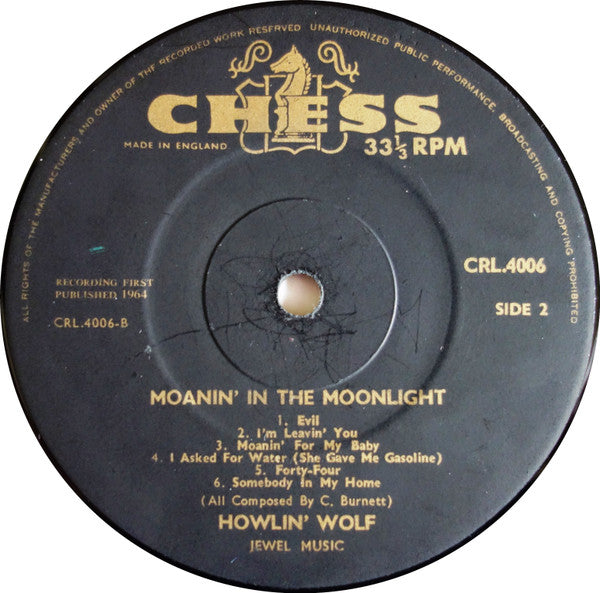 Howlin' Wolf : Moanin' In The Moonlight (LP, Album, Mono)