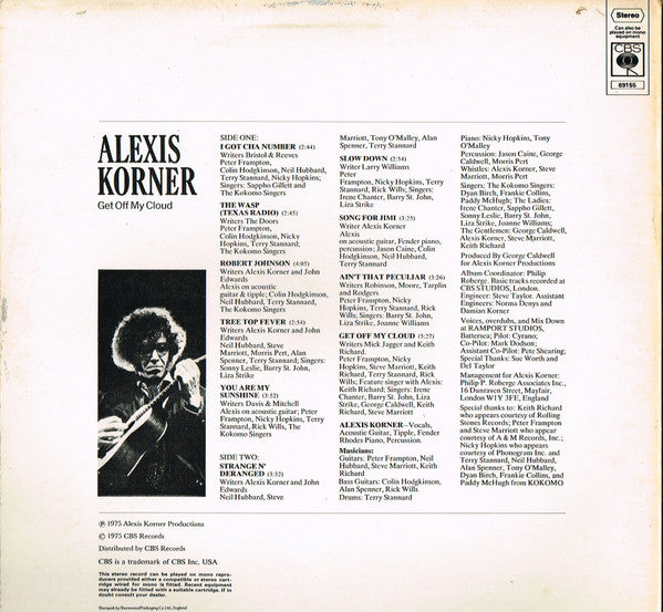 Alexis Korner : Get Off Of My Cloud (LP)