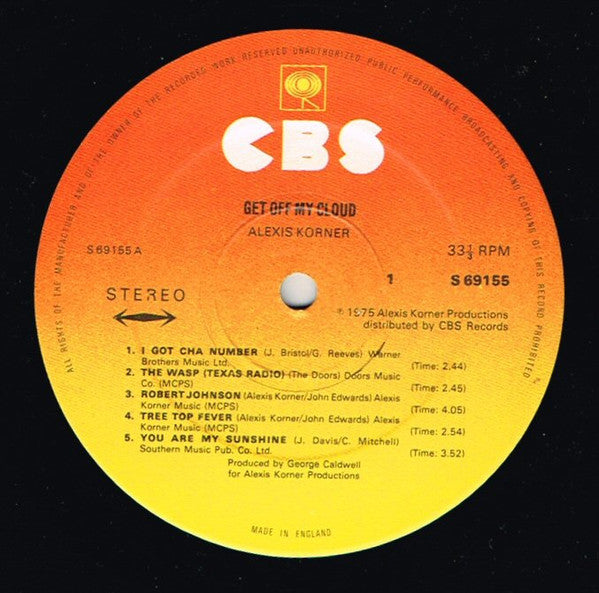 Alexis Korner : Get Off Of My Cloud (LP)