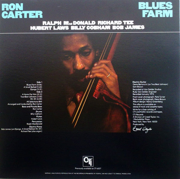 Ron Carter : Blues Farm (LP, Album, RE)