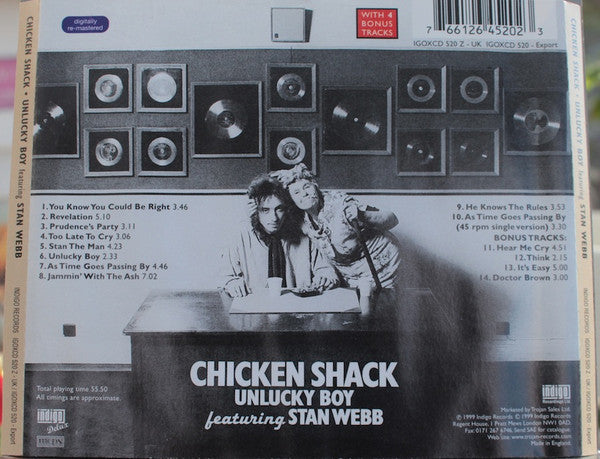 Chicken Shack Featuring Stan Webb (2) : Unlucky Boy (CD, Album, RE)