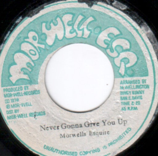 The Morwells / The Revolutionaries : Never Gonna Give You Up (7", Single)