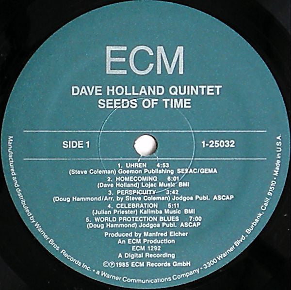 Dave Holland Quintet : Seeds Of Time (LP, Album)