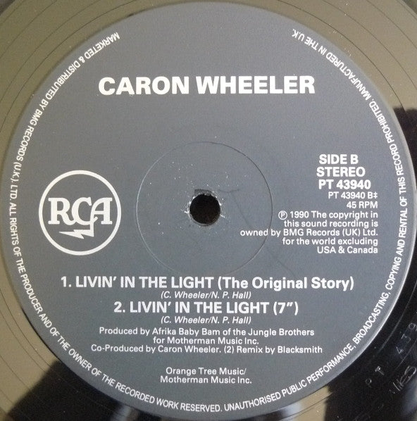 Caron Wheeler : Livin' In The Light (12")